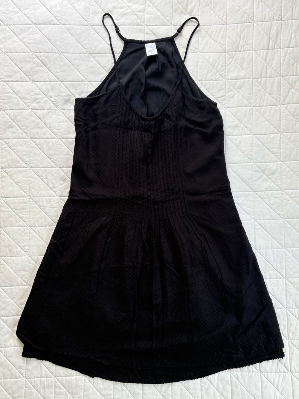 Time and Tru Black Textured Bohemian Midi Lightweight Summer Dress - Size S